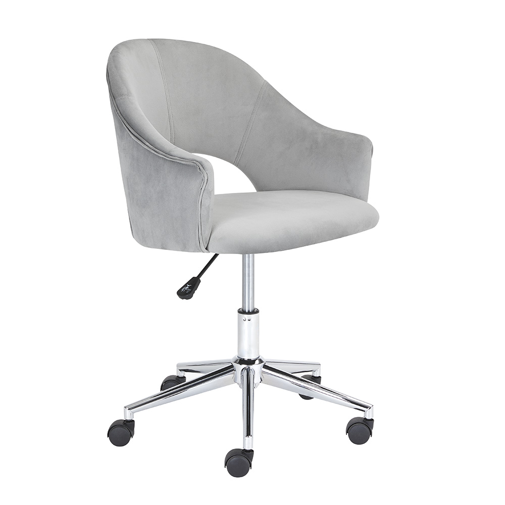 Castelle Office Chair: Grey Velvet